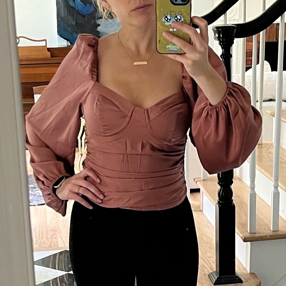 ASTR the Label Long Sleeve Milkmaid Top - Size Small - Picture 7 of 9